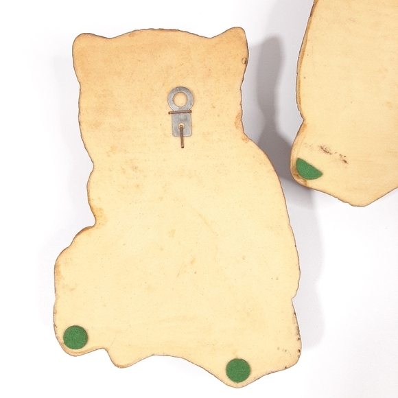 Vintage Foam Craft Brown Owls Wall Hanging Set of Two - Picture 3 of 9